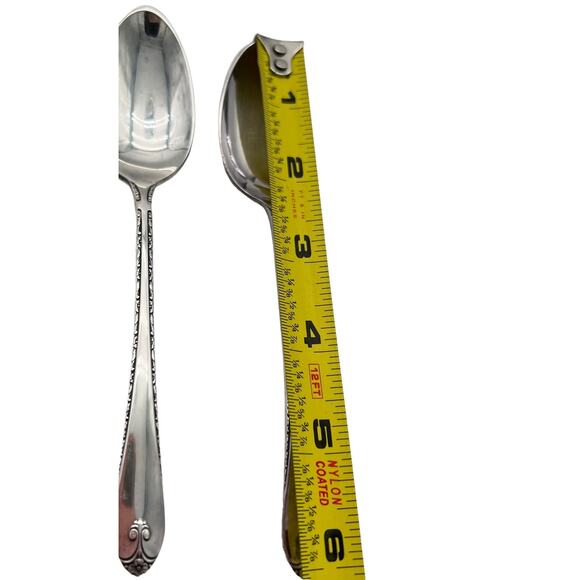 Vintage Wm Rogers IS Exquisite Lot of 6 Teaspoons Silverplate Flatware - Picture 6 of 6